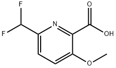 2-Pyridinecarboxylic acid, 6-(difluoromethyl)-3-methoxy- Struktur