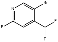 Pyridine, 5-bromo-4-(difluoromethyl)-2-fluoro- Struktur