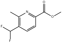 2-Pyridinecarboxylic acid, 5-(difluoromethyl)-6-methyl-, methyl ester Struktur