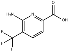 2-Pyridinecarboxylic acid, 6-amino-5-(trifluoromethyl)- Struktur