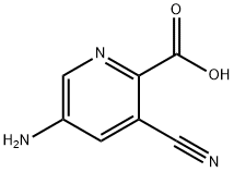 2-Pyridinecarboxylic acid, 5-amino-3-cyano- Struktur