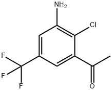 Ethanone, 1-[3-amino-2-chloro-5-(trifluoromethyl)phenyl]- Struktur