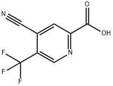 2-Pyridinecarboxylic acid, 4-cyano-5-(trifluoromethyl)- Struktur