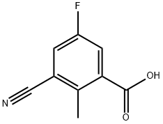 Benzoic acid, 3-cyano-5-fluoro-2-methyl- Struktur