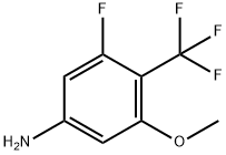 Benzenamine, 3-fluoro-5-methoxy-4-(trifluoromethyl)- Struktur