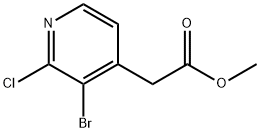 4-Pyridineacetic acid, 3-bromo-2-chloro-, methyl ester Struktur