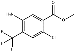 Benzoic acid, 5-amino-2-chloro-4-(trifluoromethyl)-, methyl ester Struktur