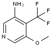 3-Pyridinamine, 5-methoxy-4-(trifluoromethyl)- Struktur