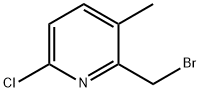 Pyridine, 2-(bromomethyl)-6-chloro-3-methyl- Struktur