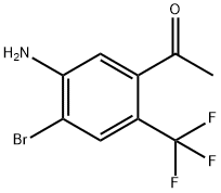 Ethanone, 1-[5-amino-4-bromo-2-(trifluoromethyl)phenyl]- Struktur