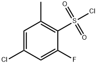 4-chloro-2-fluoro-6-methylbenzene-1-sulfonyl chloride Struktur