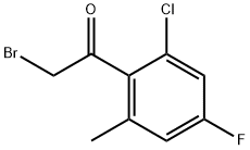 Ethanone, 2-bromo-1-(2-chloro-4-fluoro-6-methylphenyl)- Struktur