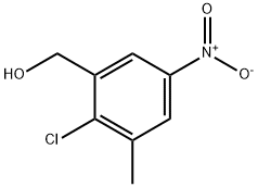 Benzenemethanol, 2-chloro-3-methyl-5-nitro- Struktur