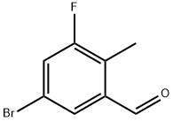 Benzaldehyde, 5-bromo-3-fluoro-2-methyl- Struktur