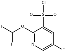 3-Pyridinesulfonyl chloride, 2-(difluoromethoxy)-5-fluoro- Struktur