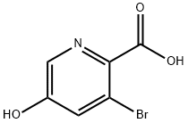 2-Pyridinecarboxylic acid, 3-bromo-5-hydroxy- Struktur