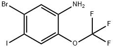 Benzenamine, 5-bromo-4-iodo-2-(trifluoromethoxy)- Struktur