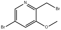 Pyridine, 5-bromo-2-(bromomethyl)-3-methoxy- Struktur