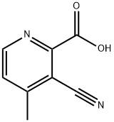 2-Pyridinecarboxylic acid, 3-cyano-4-methyl- Struktur