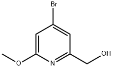 2-Pyridinemethanol, 4-bromo-6-methoxy- Struktur