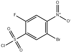 5-Bromo-2-fluoro-4-nitrobenzenesulphonyl chloride Struktur