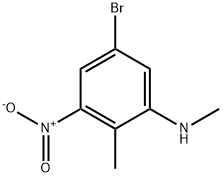 Benzenamine, 5-bromo-N,2-dimethyl-3-nitro- Struktur