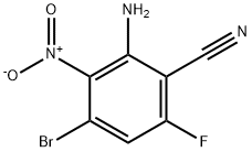 Benzonitrile, 2-amino-4-bromo-6-fluoro-3-nitro- Struktur