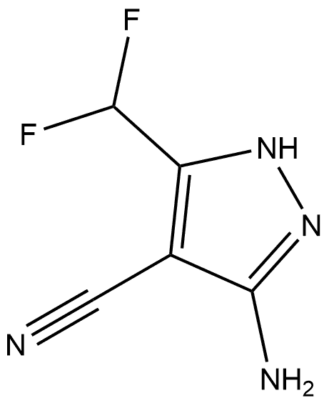 3-Amino-5-(difluoromethyl)-1H-pyrazole-4-carbonitrile Struktur