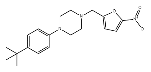 Piperazine, 1-[4-(1,1-dimethylethyl)phenyl]-4-[(5-nitro-2-furanyl)methyl]- Struktur