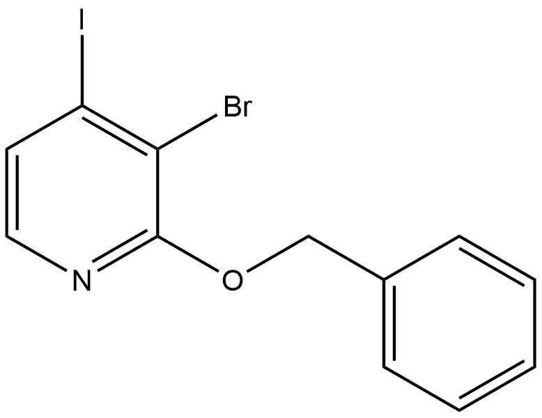 3-Bromo-4-iodo-2-(phenylmethoxy)pyridine Struktur