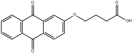 4-[(9,10-Dihydro-9,10-dioxo-2-anthracenyl)oxy]butanoic acid Struktur