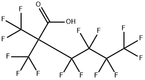 Hexanoic acid, 3,3,4,4,5,5,6,6,6-nonafluoro-2,2-bis(trifluoromethyl)- Struktur