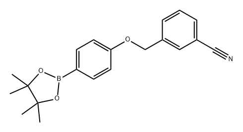 Benzonitrile, 3-[[4-(4,4,5,5-tetramethyl-1,3,2-dioxaborolan-2-yl)phenoxy]methyl]- Struktur