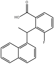 Benzoic acid, 3-fluoro-2-[1-(1-naphthalenyl)ethyl]-