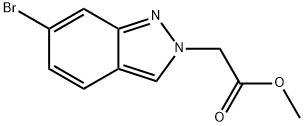 2H-Indazole-2-acetic acid, 6-bromo-, methyl ester Struktur