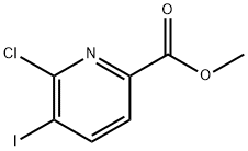 2-Pyridinecarboxylic acid, 6-chloro-5-iodo-, methyl ester Struktur