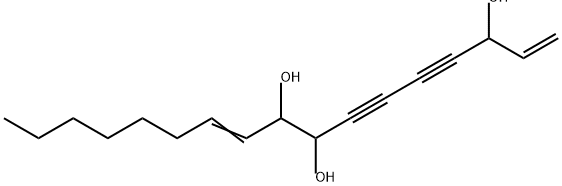 1,10-heptadecadiene-4,6-diyne-3,8,9-triol Struktur