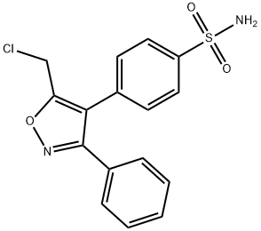 Benzenesulfonamide, 4-[5-(chloromethyl)-3-phenyl-4-isoxazolyl]- Struktur