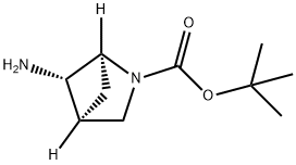 1,1-Dimethylethyl (1S,4S,5S)-5-amino-2-azabicyclo[2.1.1]hexane-2-carboxylate Struktur