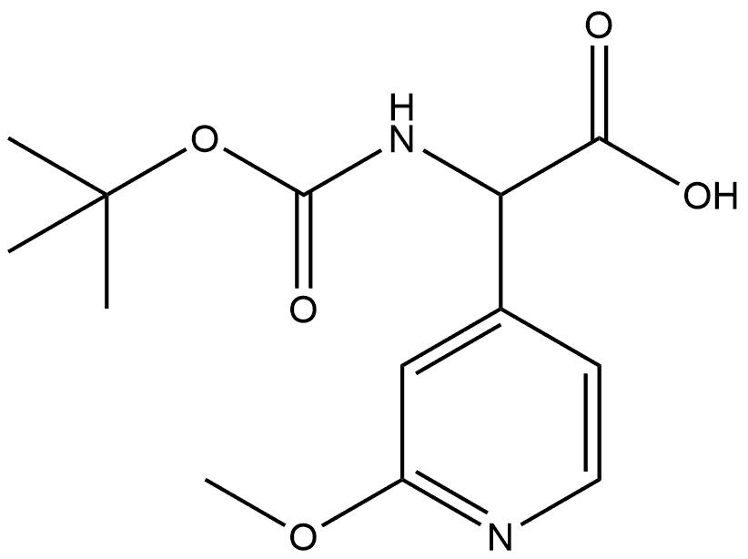 (N-BOC-Amino)(2-methoxypyridin-4-yl)acetic acid Struktur