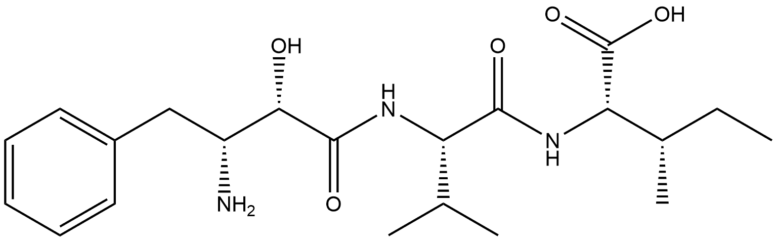 N-[(2S,3R)-3-Amino-2-hydroxy-1-oxo-4-phenylbutyl]-L-valyl-L-isoleucine Struktur