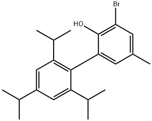 [1,1'-Biphenyl]-2-ol, 3-bromo-5-methyl-2',4',6'-tris(1-methylethyl)- Struktur