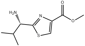 Methyl 2-[(1S)-1-amino-2-methylpropyl]-4-thiazolecarboxylate Struktur