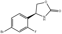 (4S)-4-(4-Bromo-2-fluorophenyl)-2-oxazolidinone Struktur