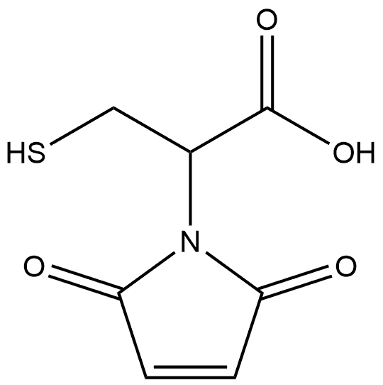 1H-Pyrrole-1-aceticacid,2,5-dihydro-α-(mercaptomethyl)-2,5-dioxo Struktur