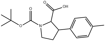 1,2-Pyrrolidinedicarboxylic acid, 3-(4-methylphenyl)-, 1-(1,1-dimethylethyl) ester Struktur