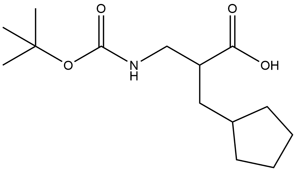 3-([(TERT-BUTOXY)CARBONYL]AMINO)-2-(CYCLOPENTYLMETHYL)PROPANOIC ACID Struktur