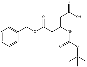 Pentanedioic acid, 3-[[(1,1-dimethylethoxy)carbonyl]amino]-, 1-(phenylmethyl) ester Struktur