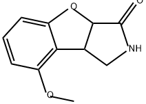 3H-Benzofuro[2,3-c]pyrrol-3-one, 1,2,3a,8b-tetrahydro-8-methoxy- Struktur