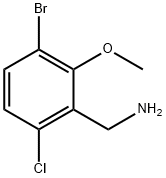 3-Bromo-6-chloro-2-methoxybenzylamine Struktur